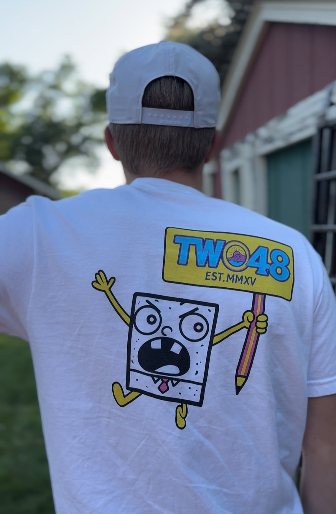 "Two48 X Doodle Bob" Unisex garment-dyed heavyweight t-shirt